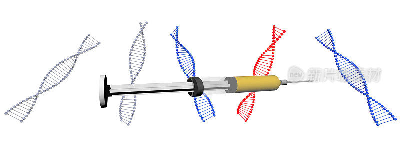 DNA符号在它孤立的白色背景- 3d渲染